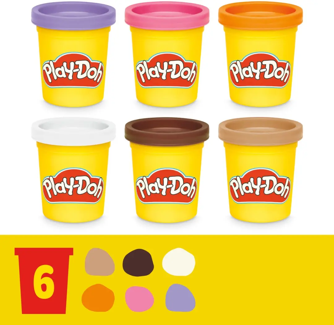 Play-Doh Bakkertje-speelset - 6 Stuks - Meerkleurig