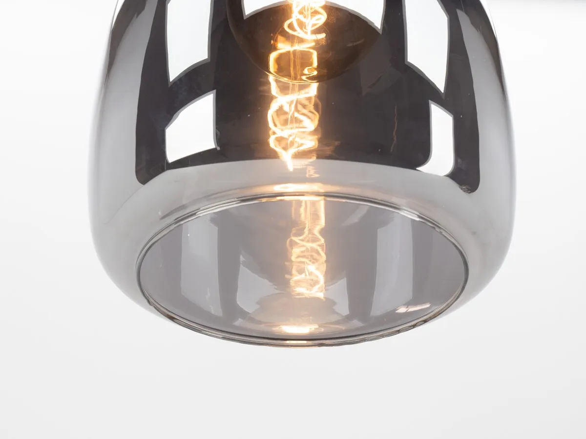 Eglo Chelvey Tafellamp E27 - 50,5 cm - Rookglas Zwart