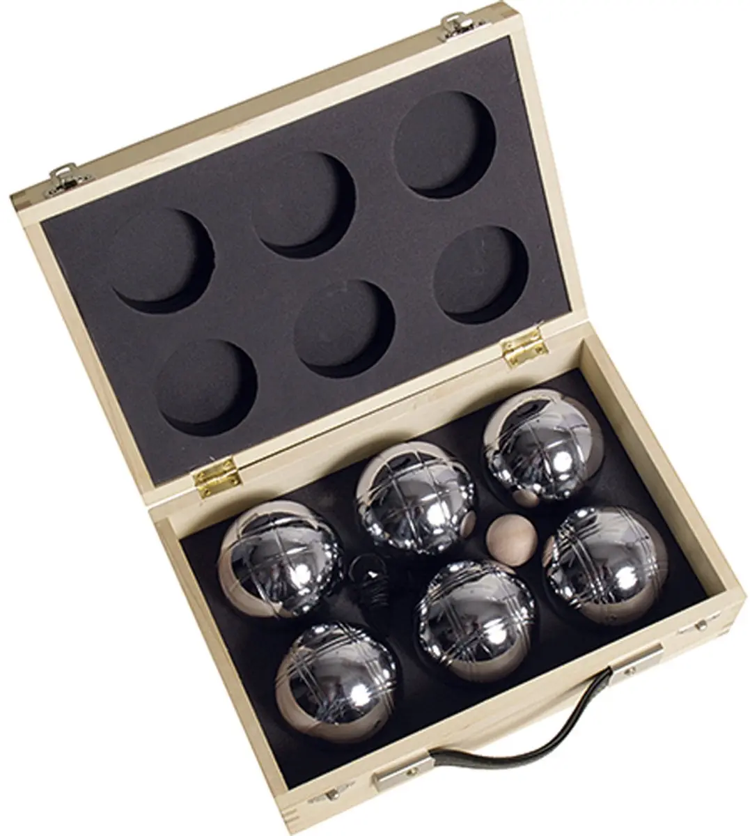 Buffalo Jeu de Boules Set Metaal 6 Stuks - Houten Doos
