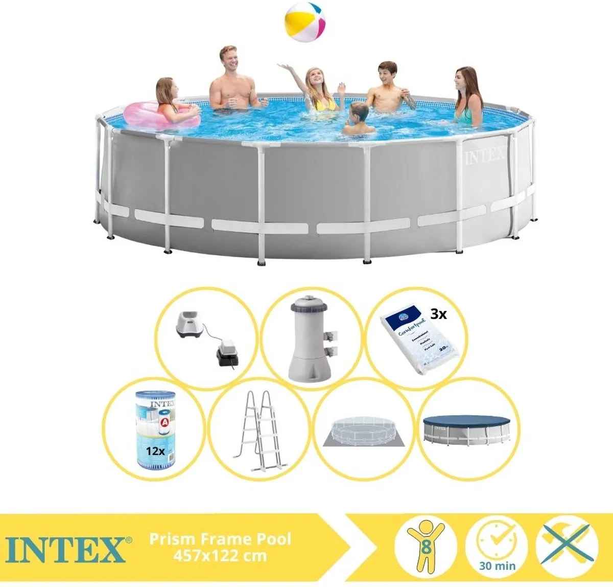 Intex Prism Frame 26726GN Opzetzwembad 457x122cm