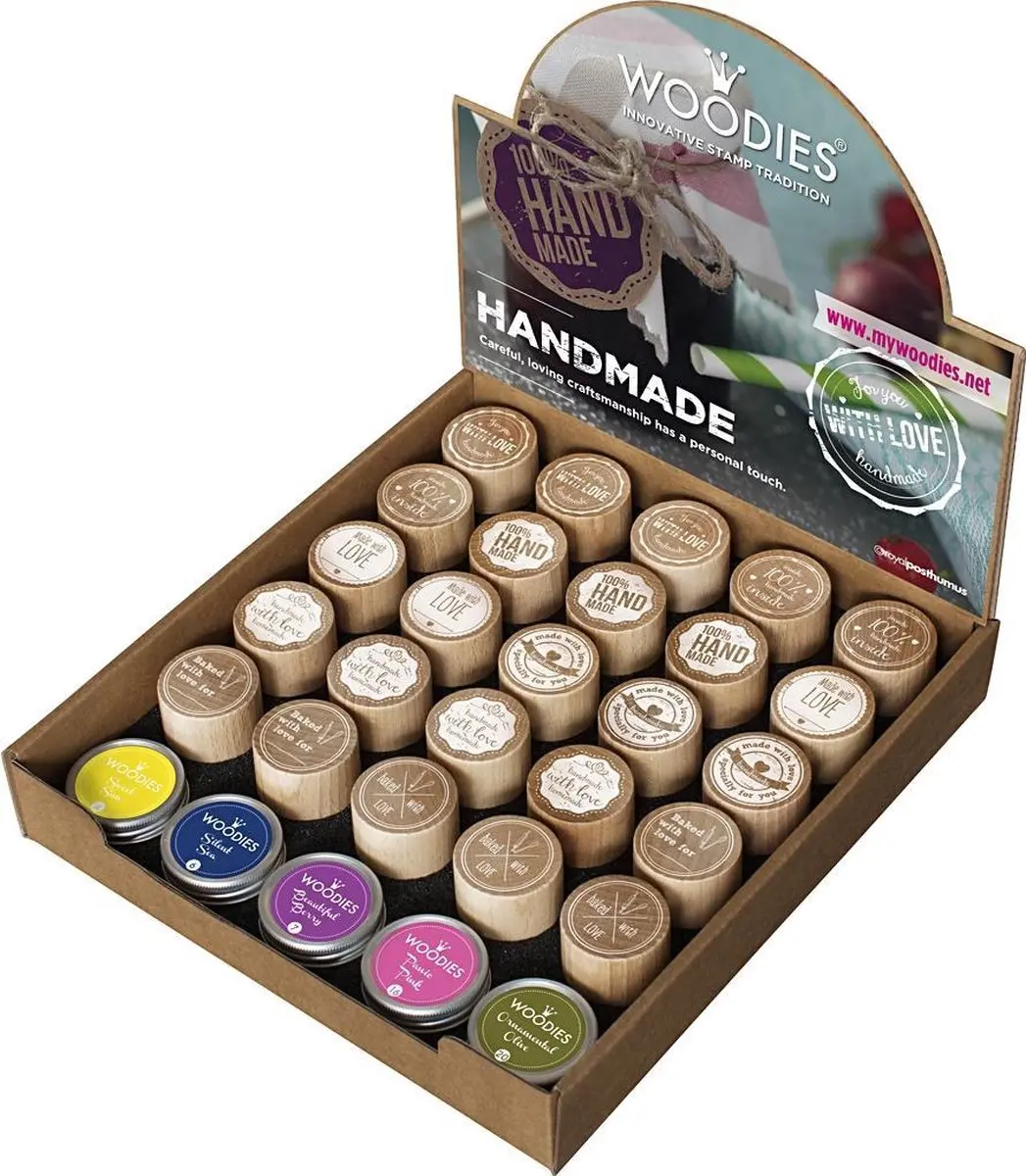 Woodies Houten Stempels Ø30mm - 1 Stuk