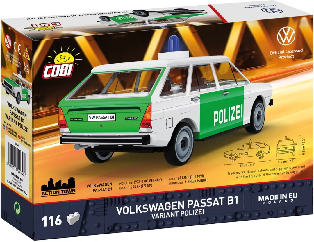Cobi Volkswagen Passat B1 Variant Polizei - 116 Onderdelen