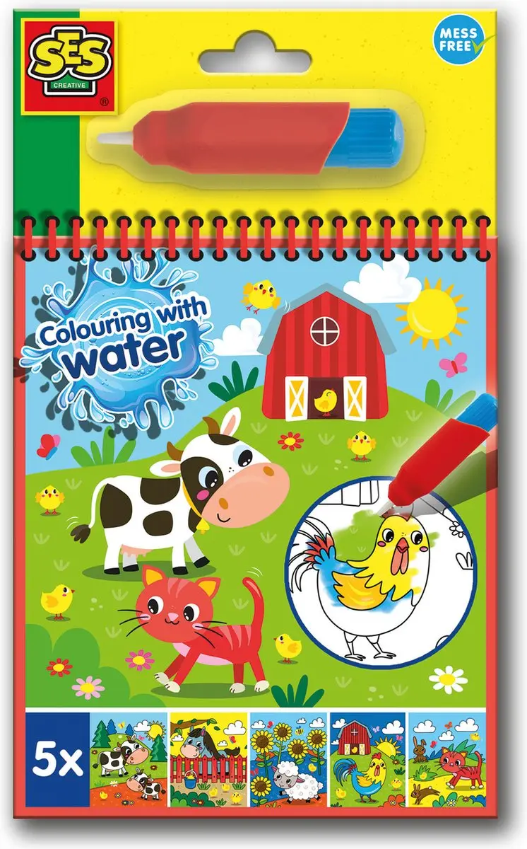 SES Creative Kleuren met water kleurboek Boerderij