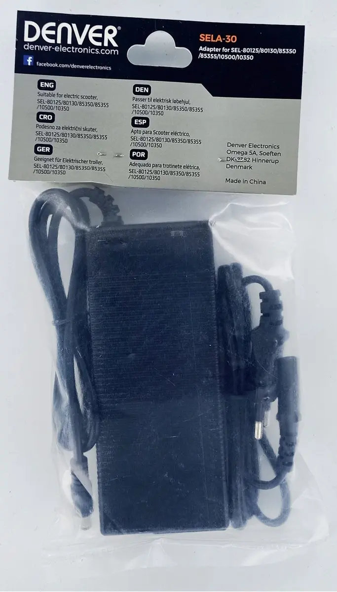 Denver SELA-30 Adapter - Universele oplader - Zwart