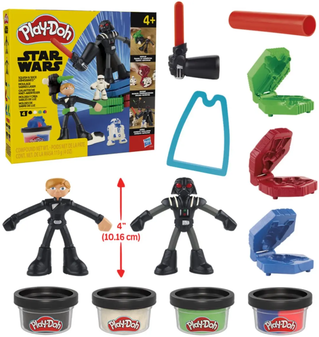 Play-Doh Star Wars Met Lightsaber Boerseerklei - 4 Stuks