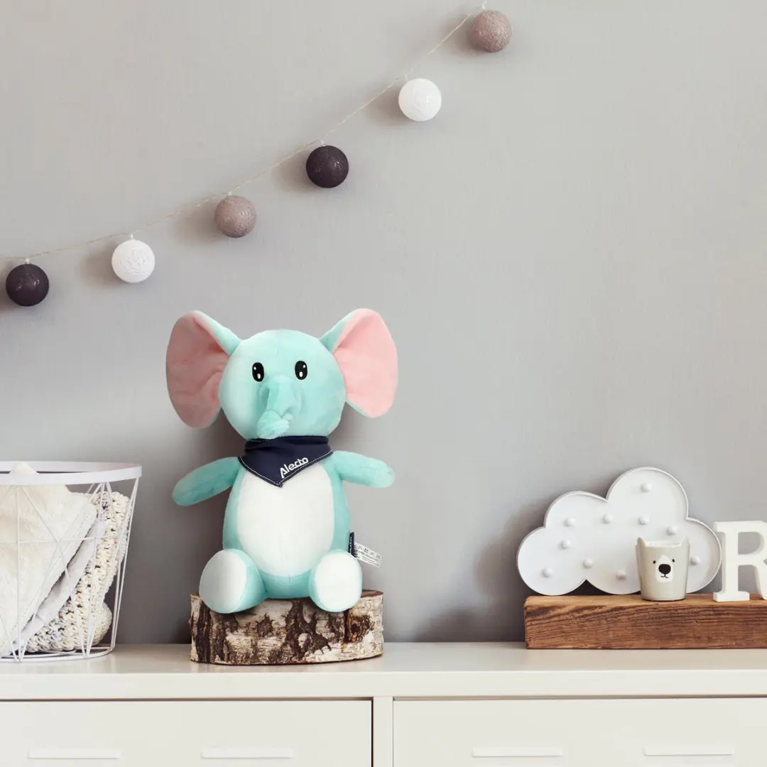Alecto BC350 Knuffel Olifant Nachtlampje - Blauw - afbeelding 6 van 6