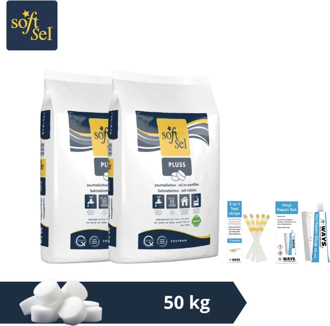 Pool Improve Soft-Sel Zouttabletten 50kg - Zwembadonderhoud
