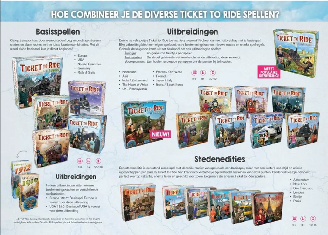 Days of Wonder Ticket to Ride - Bordspel - 2-5 Spelers