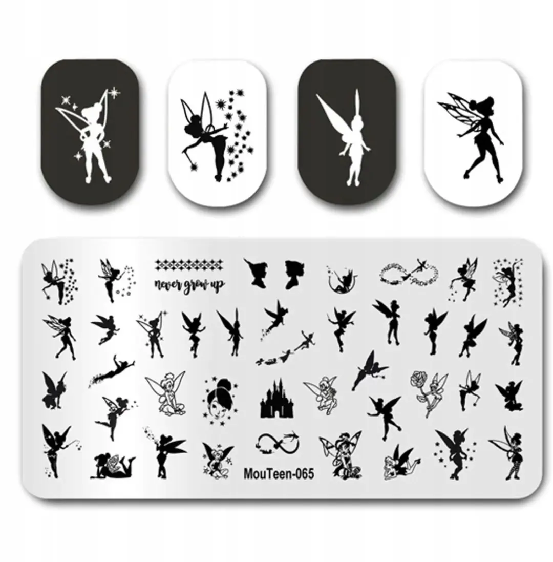 Born Pretty MouTeen-065 Stempelplaat Wróżka en Elf Nageldesign