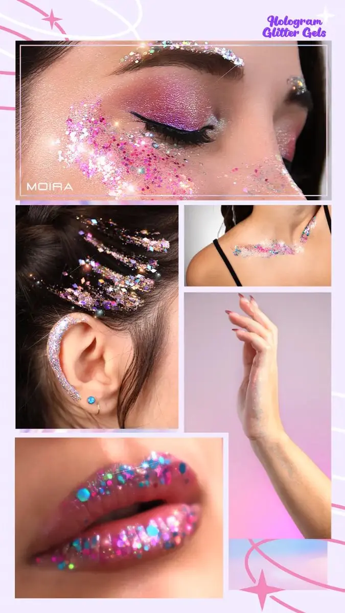 Moira Hologram Glitter Gel 012 Dancing Queen - 12 Kleuren