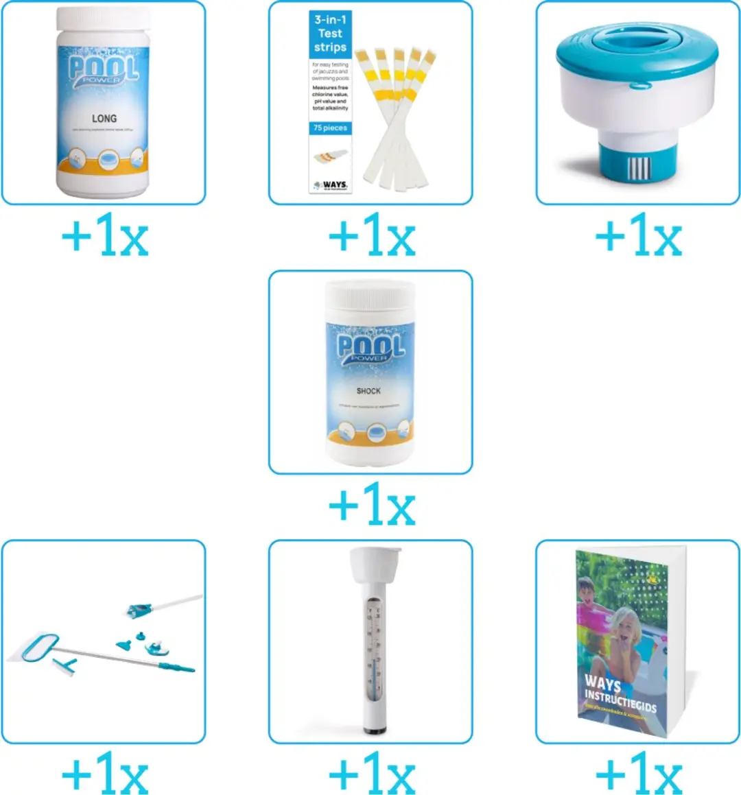 Pool Power Zwembad Onderhoudspakket 7-delig