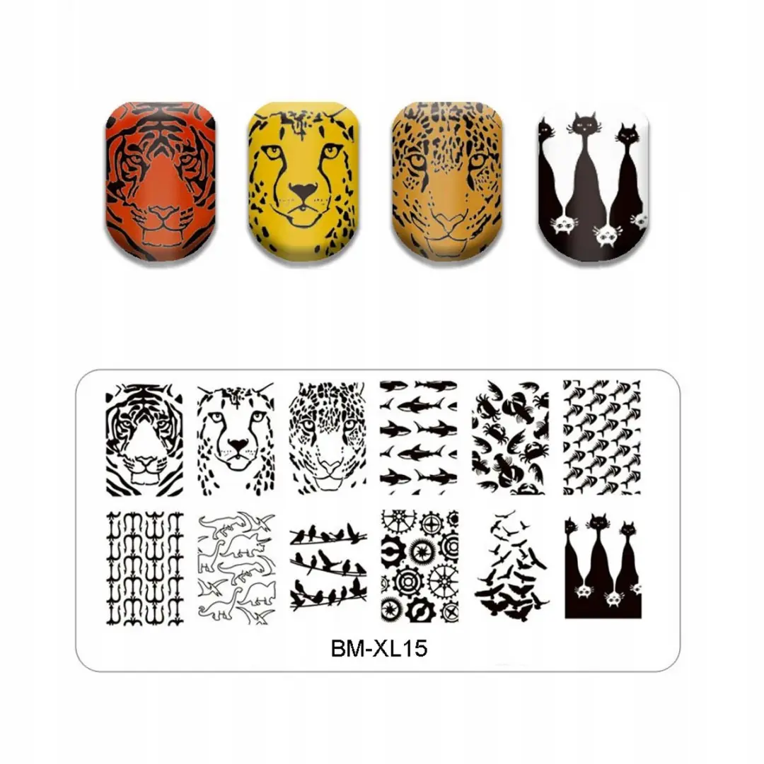 Born Pretty BM-XL Stempeleplaat Nagels Dierenpatronen - Herbruikbaar
