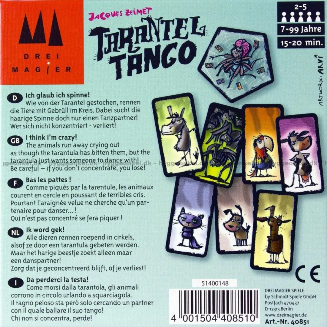 Drie Magiers Spellen Tarantula Tango Reactiespel - 2-6 Spelers