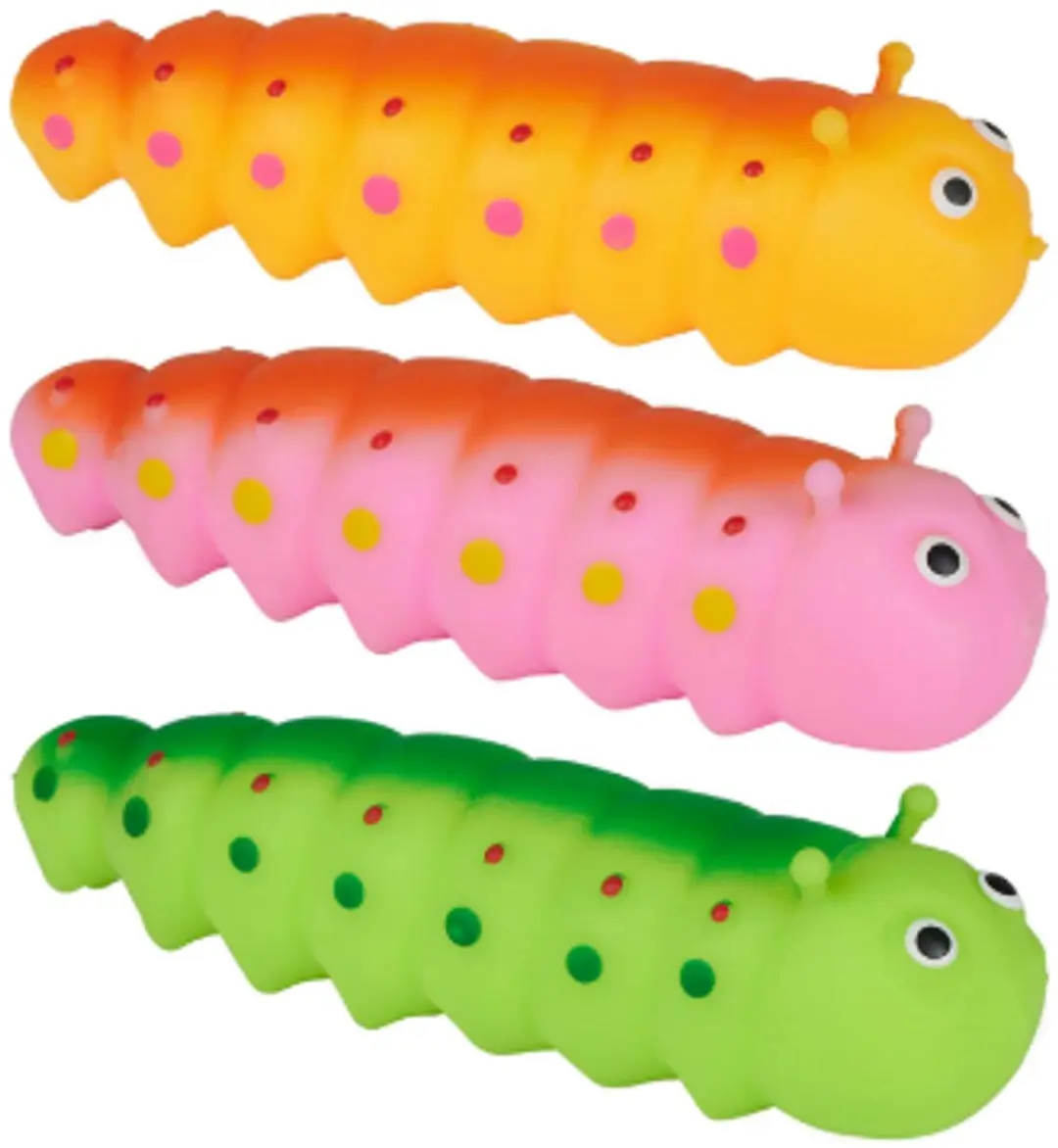 Eddy Toys Fidget Squeeze Caterpillar - Regenboog