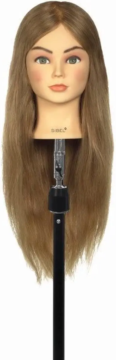 Sibel Julie Blond Oefenhoofd Natuurhaar 40-60cm