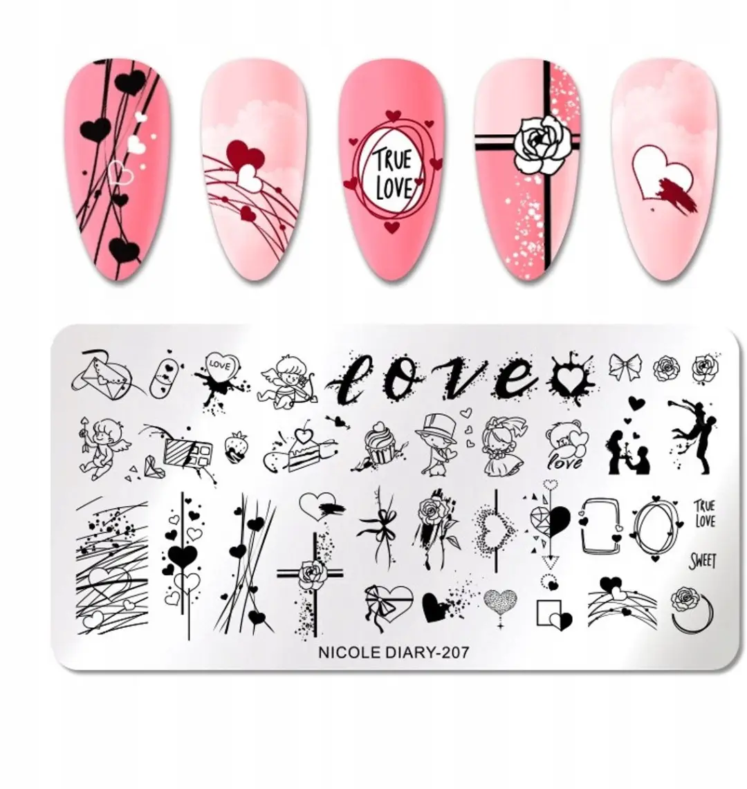 Born Pretty Nicole Diary Stempelplaat Nagelkunst