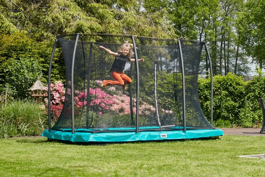 Salta Comfort Edition Ground Inground Trampoline 305x214cm - Groen
