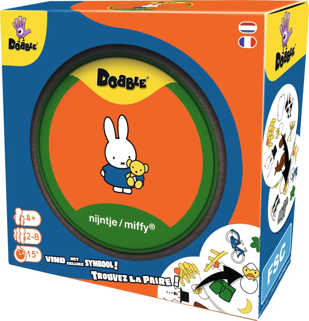 Zygomatic Dobble Nijntje/Miffy Kaartspel - 3558380130949