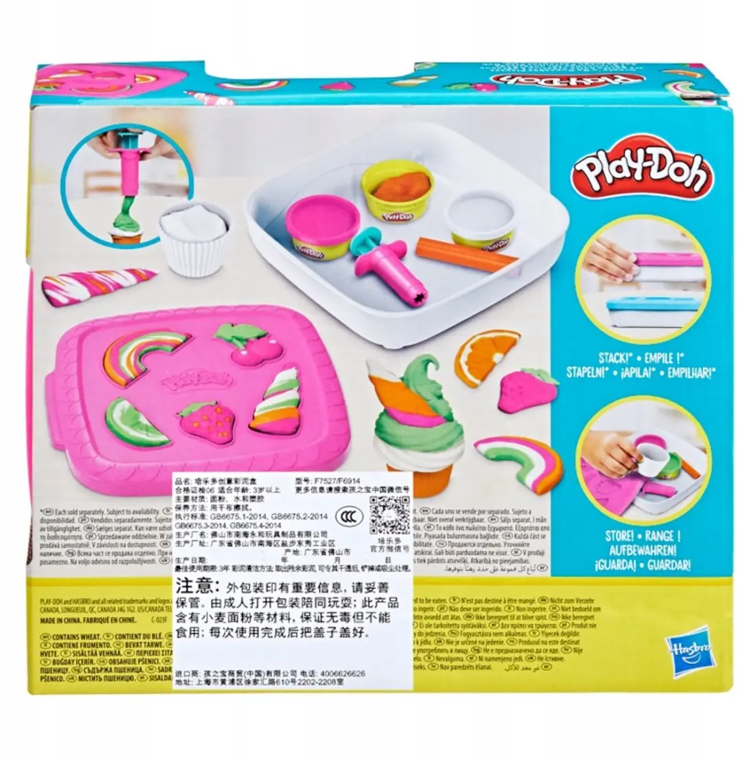Play-Doh Create and Go Speelset - Geel/ Groen/ Oranje/ Roze/ Wit