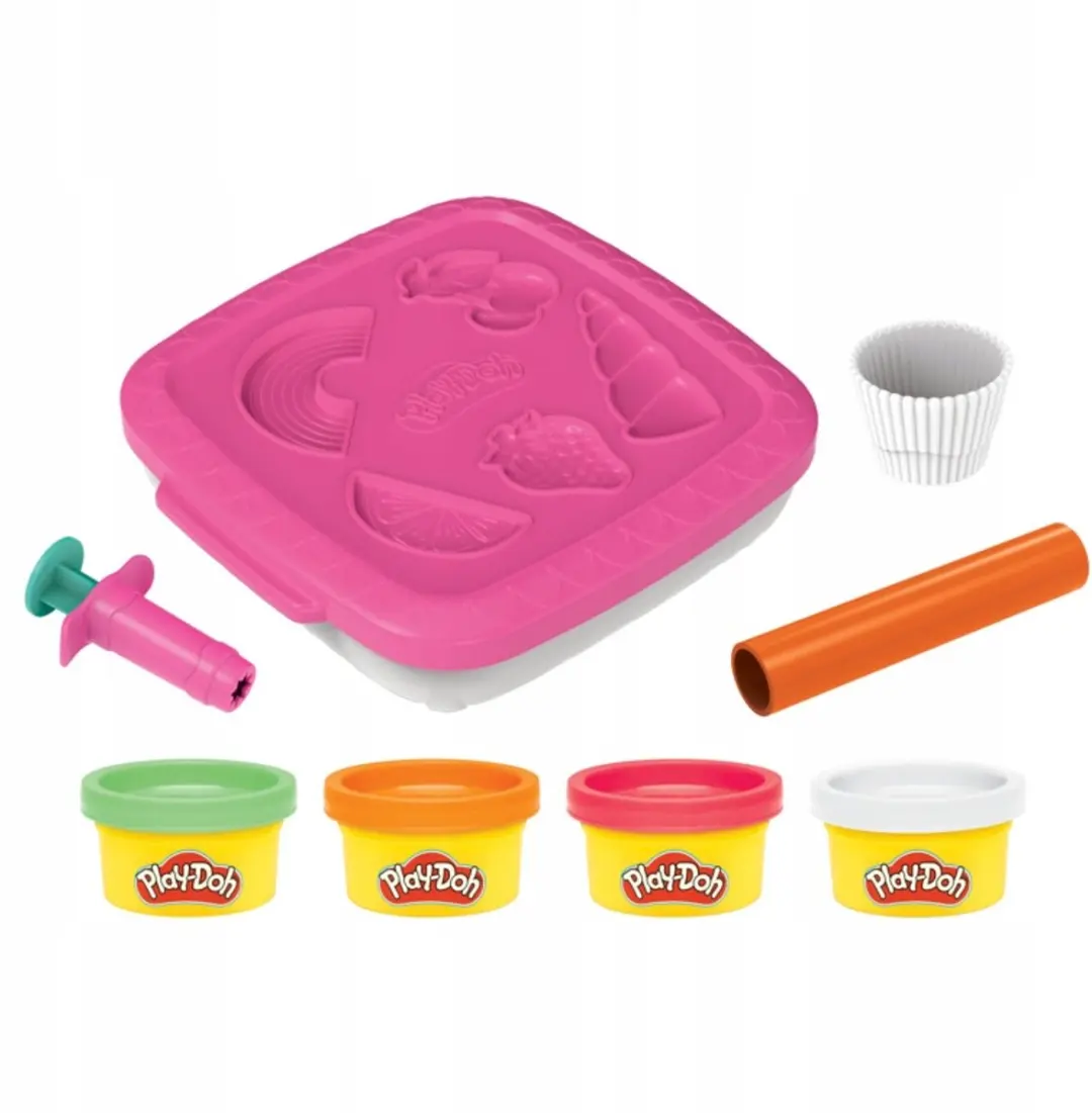 Play-Doh Create and Go Speelset - Geel/ Groen/ Oranje/ Roze/ Wit