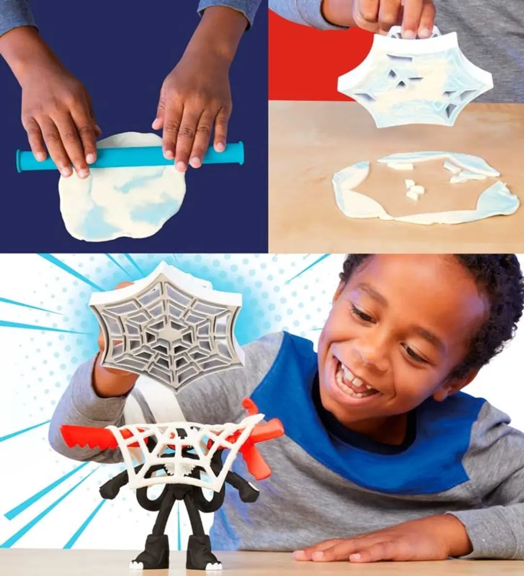 Play-Doh Marvel Spider-Man Werp en Snij Speelset - 11 Stuks