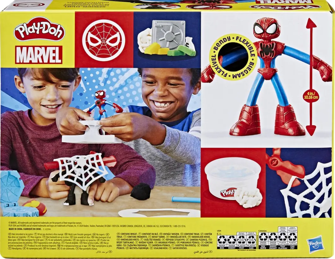 Play-Doh Marvel Spider-Man Werp en Snij Speelset - 11 Stuks