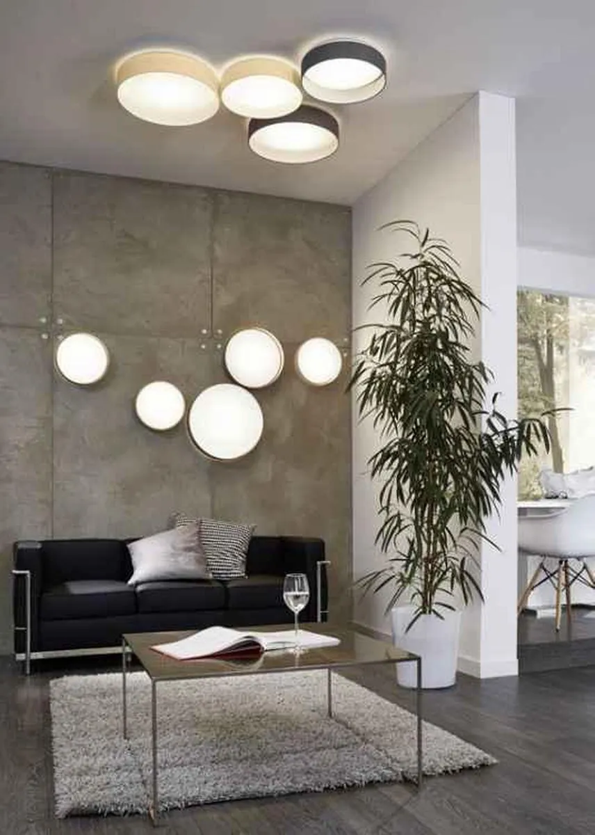 Eglo Manilva Wandlamp LED Ø30cm Nikkel-Mat Wit
