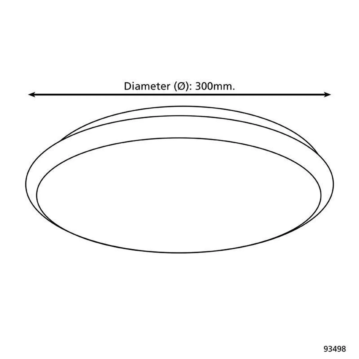 Eglo Manilva Wandlamp LED Ø30cm Nikkel-Mat Wit