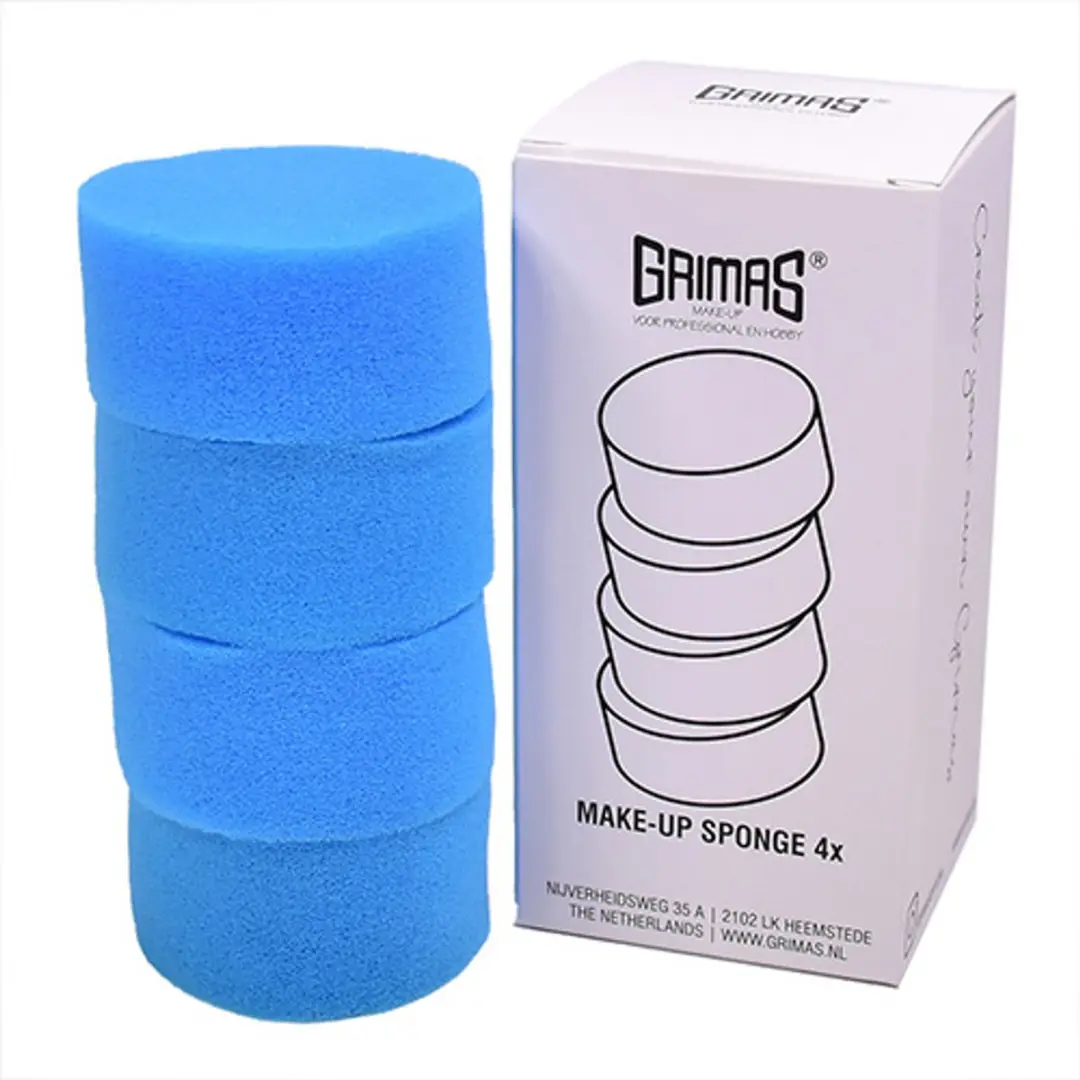 Grimas Schminkspons Rond - 4 Stuks