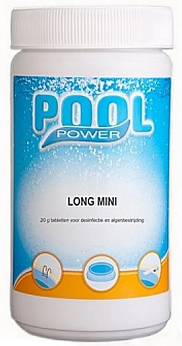 Pool Power Mini Flacon Chloortabletten 1kg - 20g