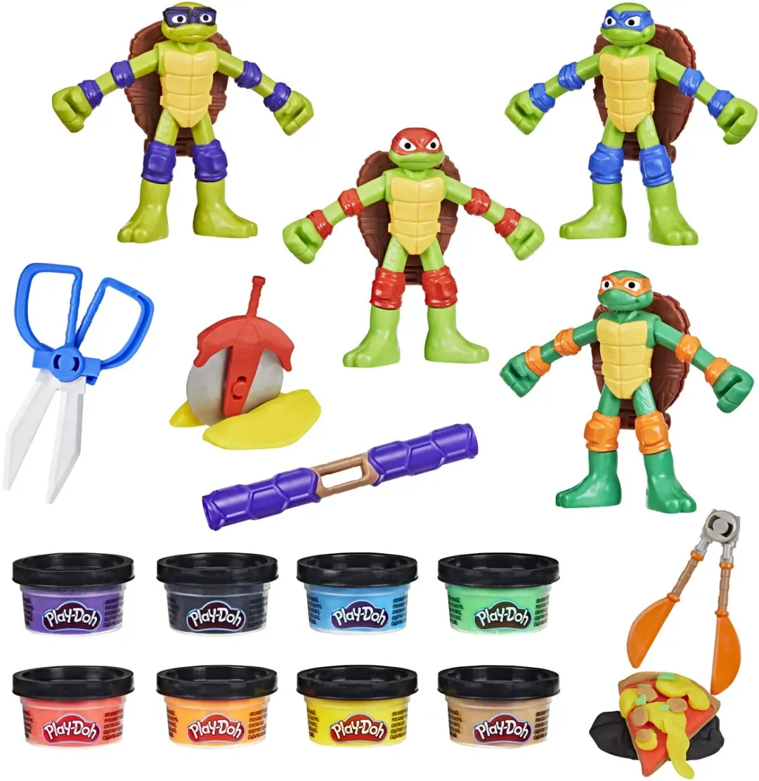 Play-Doh TMNT Cowabunga Creations Speelset - 16 Stuks