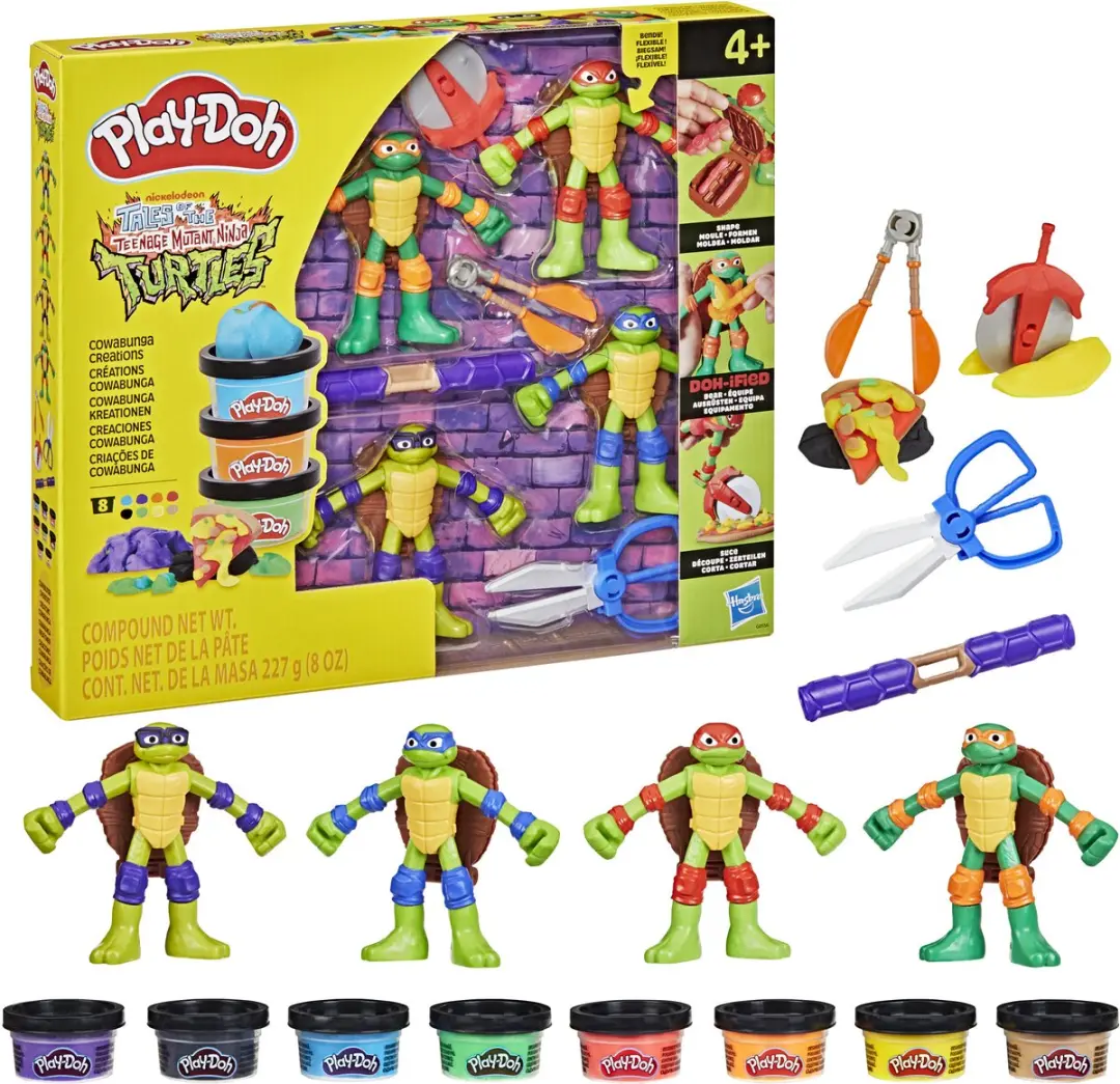 Play-Doh TMNT Cowabunga Creations Speelset - 16 Stuks