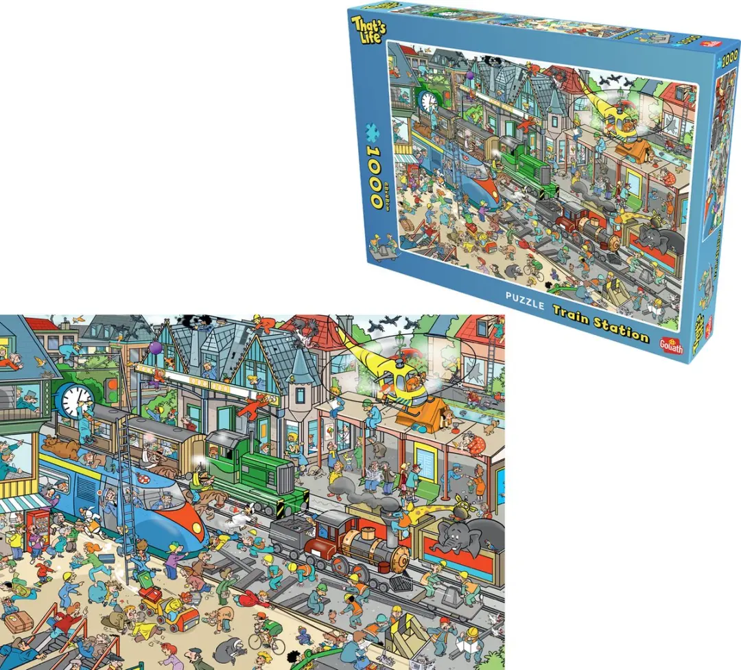 Goliath That's Life Train Station Legpuzzel 1000 Stuks - 68x48cm