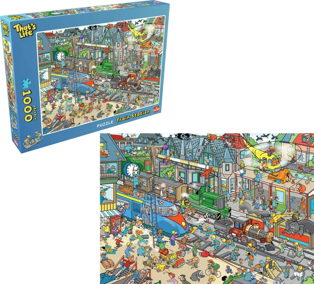 Goliath That's Life Train Station Legpuzzel 1000 Stuks - 68x48cm