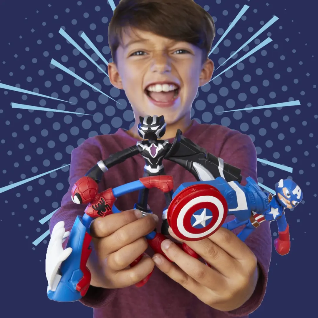 Play-Doh Marvel Captain America Motorsnijder Speelset - 3 Potjes Multicolor