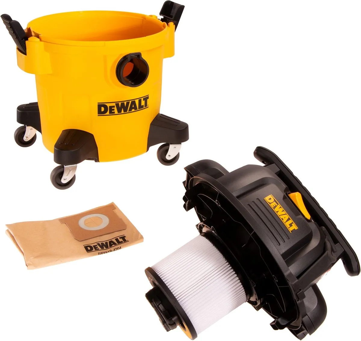 DeWalt DXV20PTA Stofzuiger 20L - 1050W - Geel