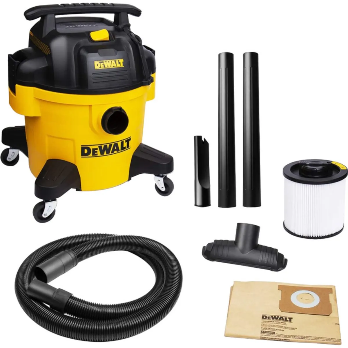 DeWalt DXV20PTA Stofzuiger 20L - 1050W - Geel