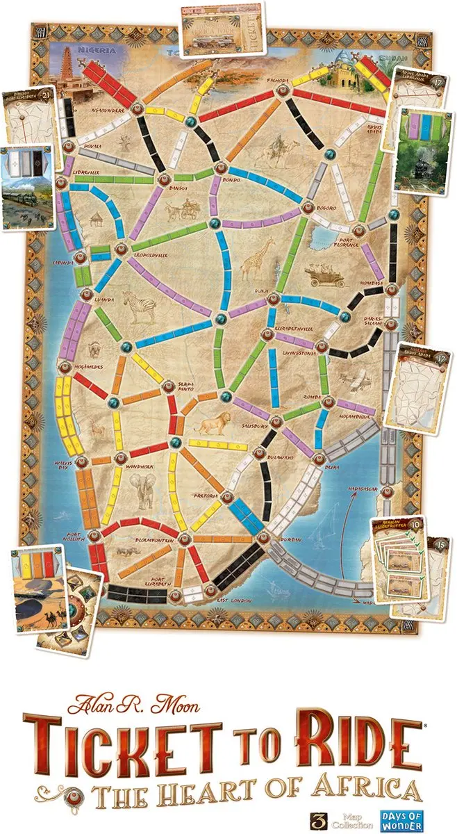 Days of Wonder Ticket to Ride Afrika Uitbreiding - Bordspel