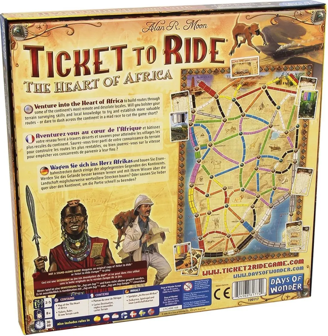 Days of Wonder Ticket to Ride Afrika Uitbreiding - Bordspel