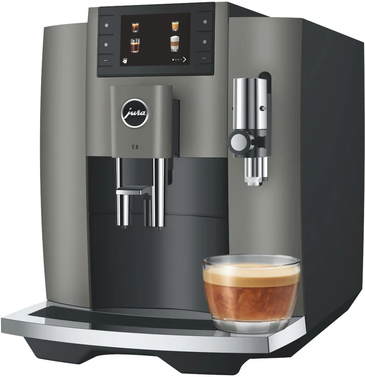 Jura E8 Dark Inox Volautomatische Espressomachine - 17 Programma's