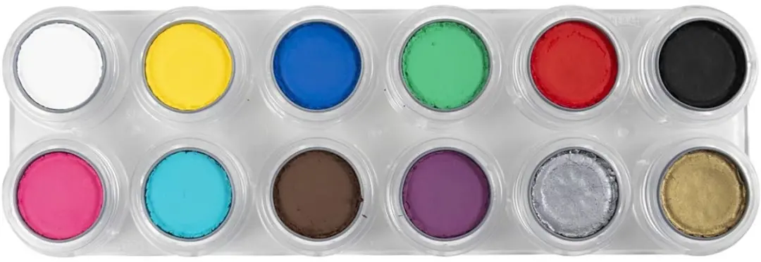 Grimas Water Make-Up Schminkpalet - 12 Kleuren 30ml