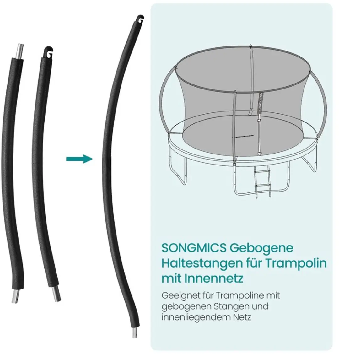 Songmics Gebogen Steunbalkenset Trampoline - Binnennet
