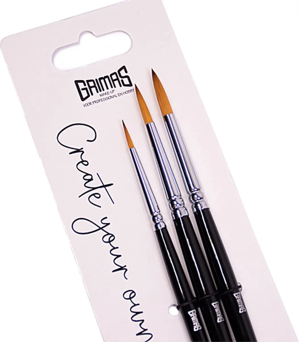 Grimas Face Paint Brush Set ROUND2/4/6