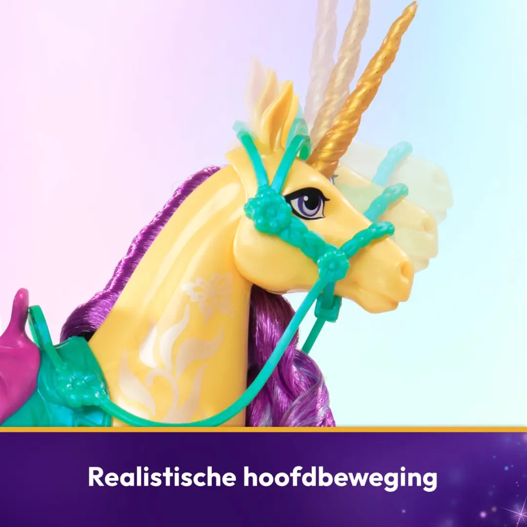 Unicorn Academy Eenhoorn Leaf 6067375 - Speelgoedpaard - met afneembaar hoofdstel en zadel