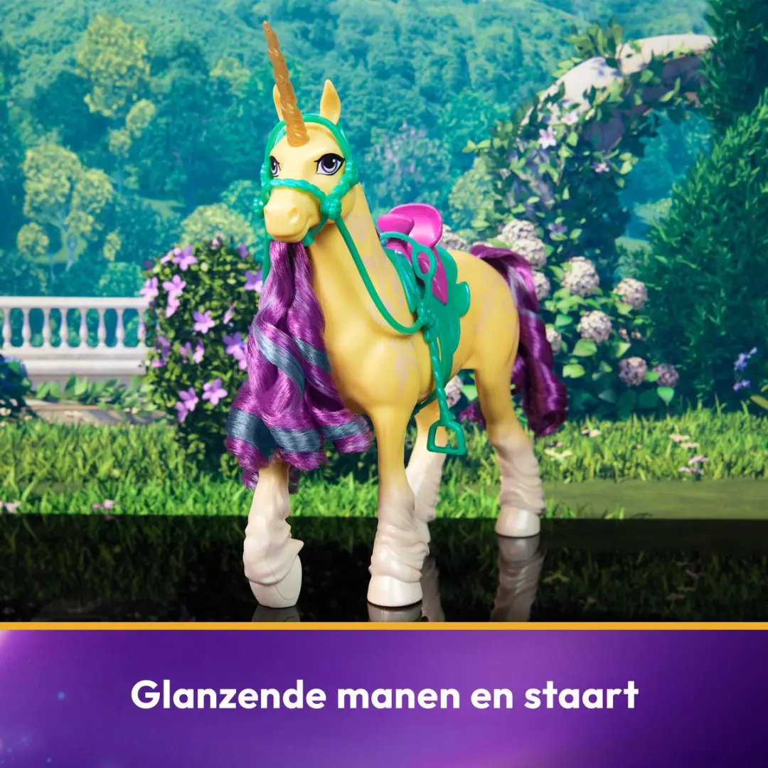 Unicorn Academy Eenhoorn Leaf 6067375 - Speelgoedpaard - met afneembaar hoofdstel en zadel