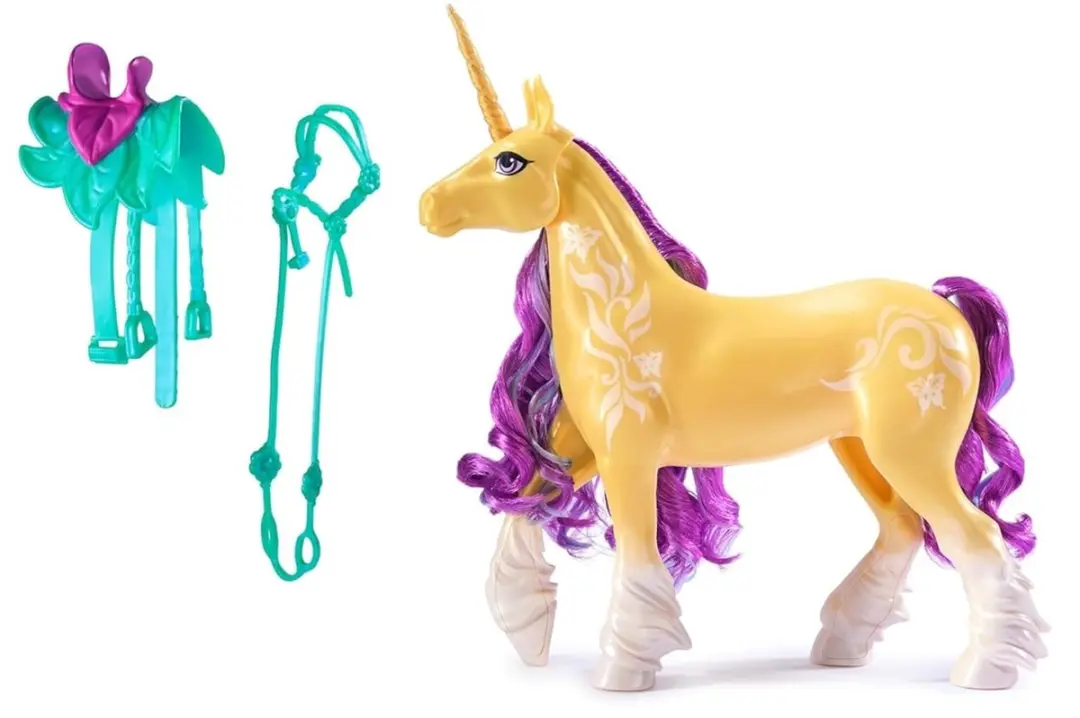 Unicorn Academy Eenhoorn Leaf 6067375 - Speelgoedpaard - met afneembaar hoofdstel en zadel