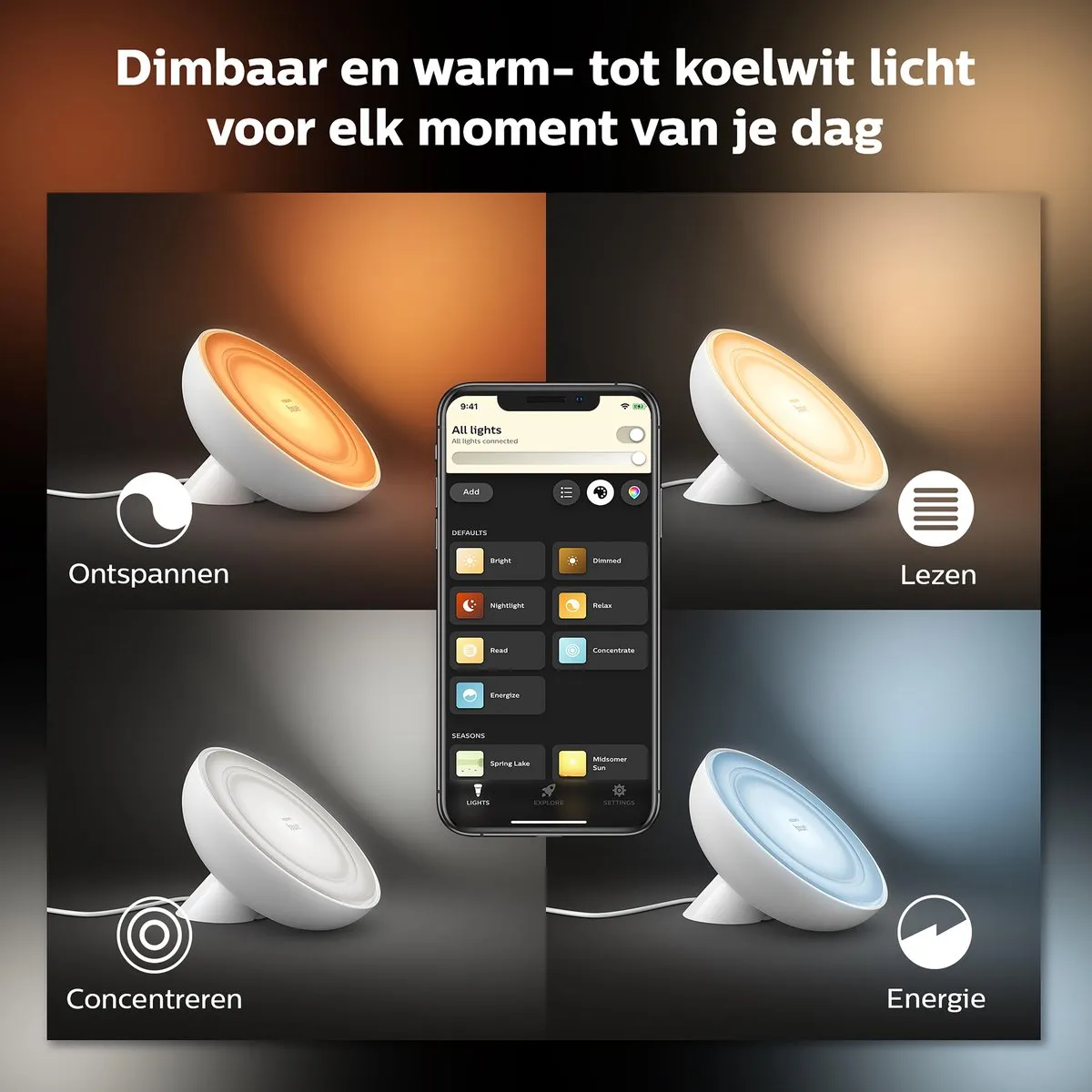 Philips Hue Bloom Tafellamp Wit