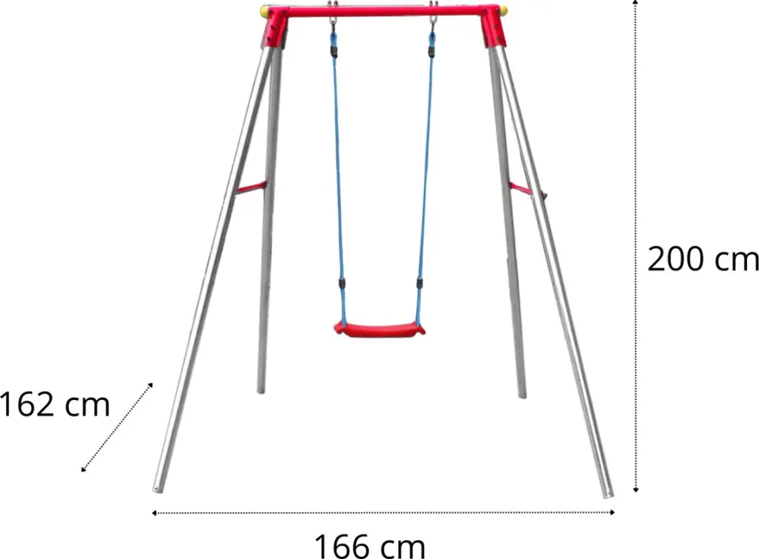 Garlando Candy 1 Plus Stalen Schommel - Rood/Blauw