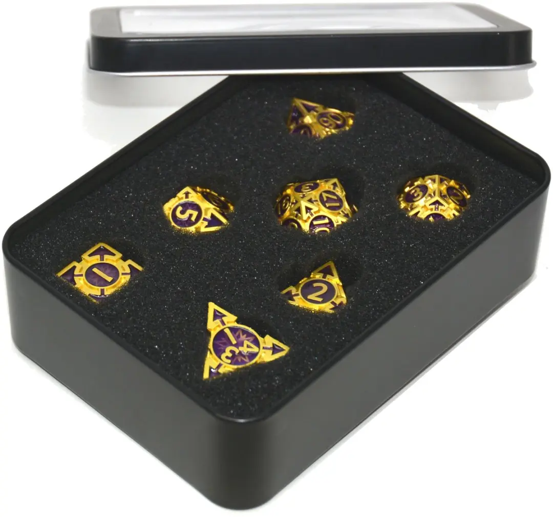HOT Games Dobbelsteen Set Goud/Paars