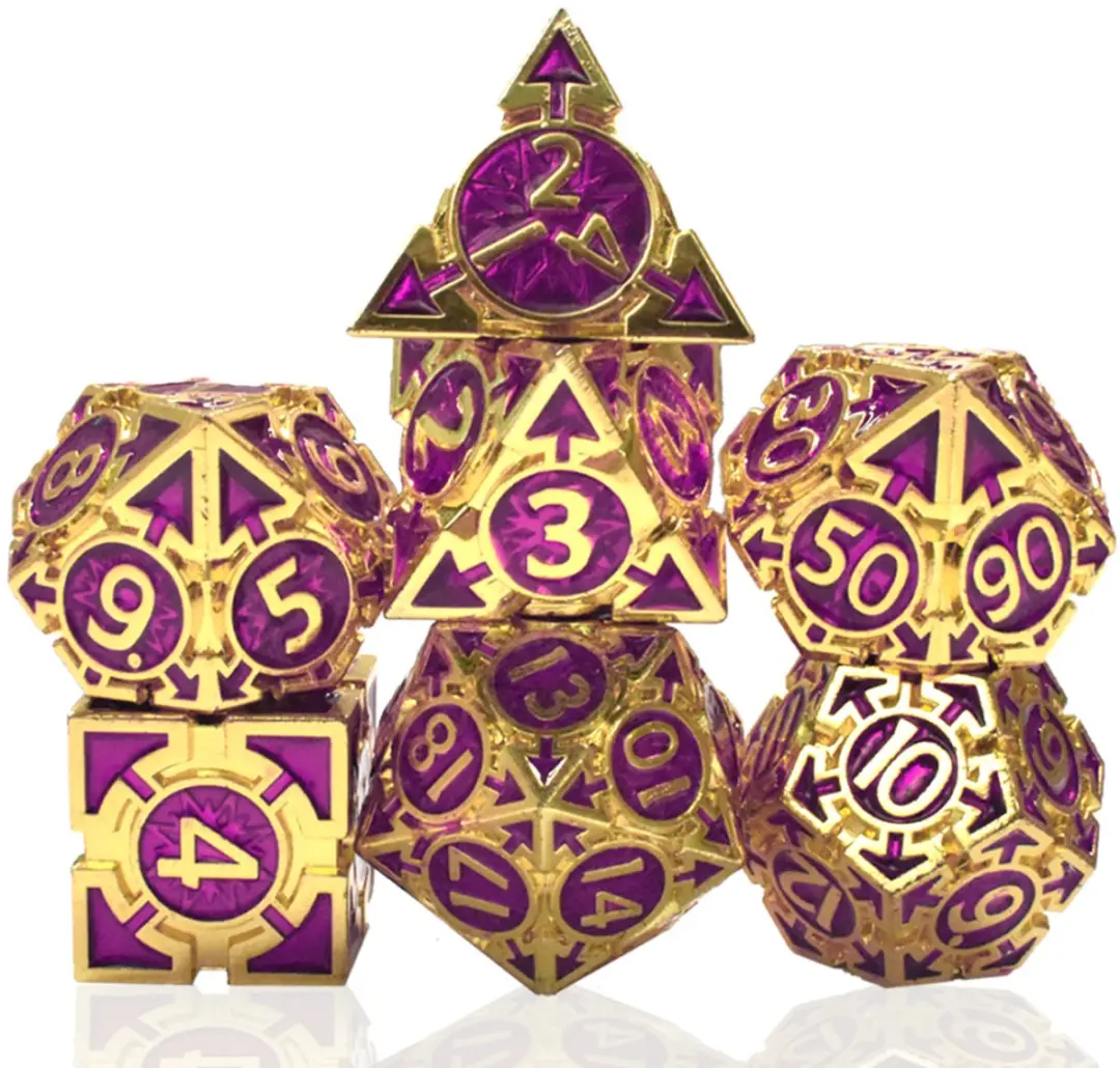 HOT Games Dobbelsteen Set Goud/Paars